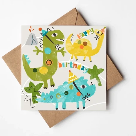 Dinosaur Happy Birthday card