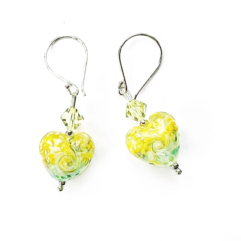 Lemon Heart Earrings